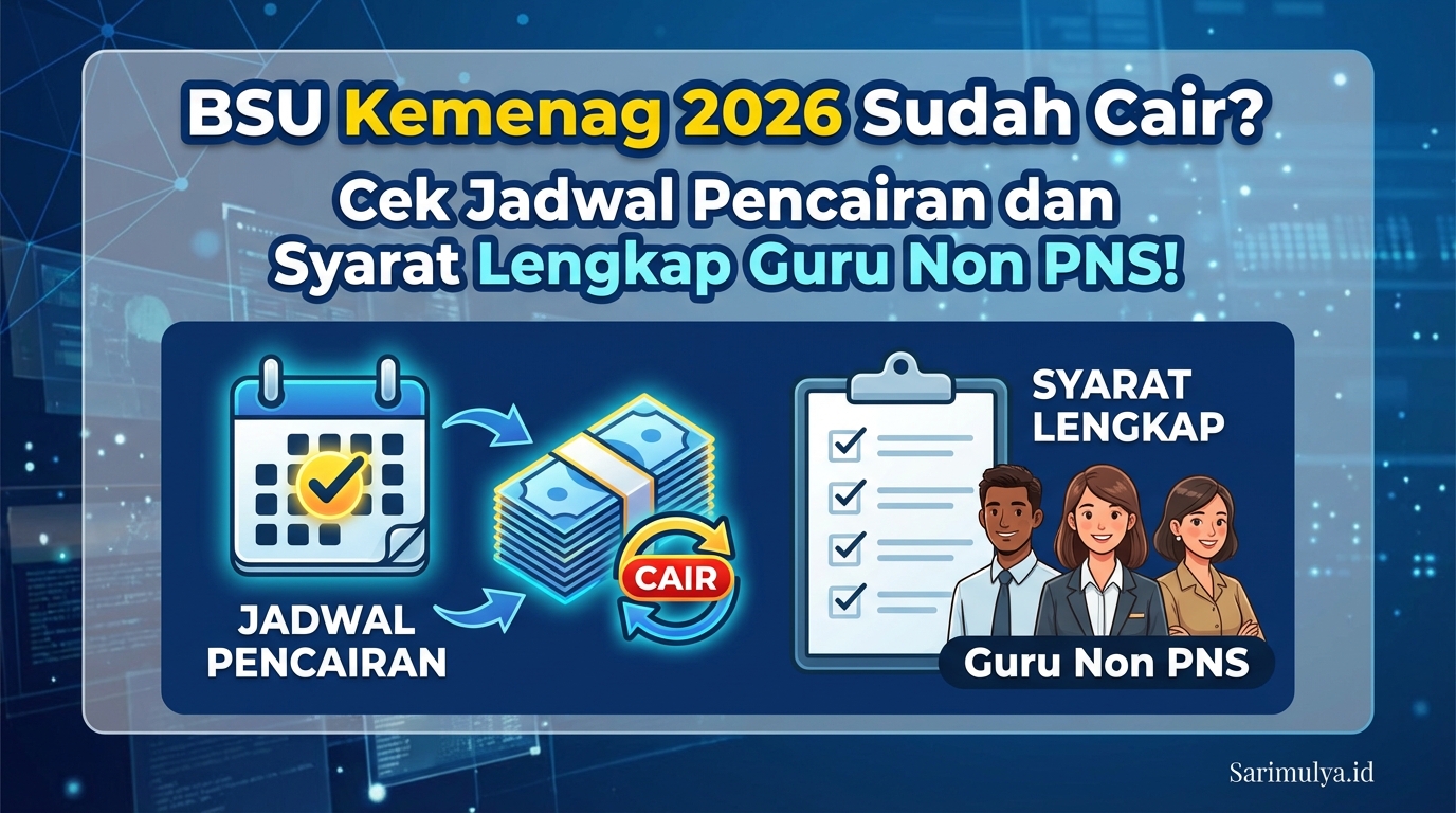 BSU Kemenag 2026 Sudah Cair? Cek Jadwal Pencairan dan Syarat Lengkap Guru Non PNS!