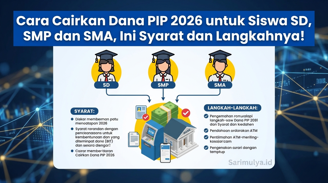 Cara Cairkan Dana PIP 2026 untuk Siswa SD, SMP dan SMA, Ini Syarat dan Langkahnya!
