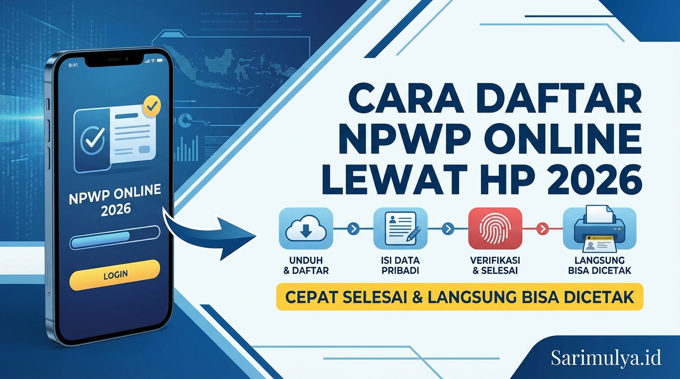 Cara Daftar NPWP Online Lewat HP 2026, Cepat Selesai dan Langsung Bisa Dicetak