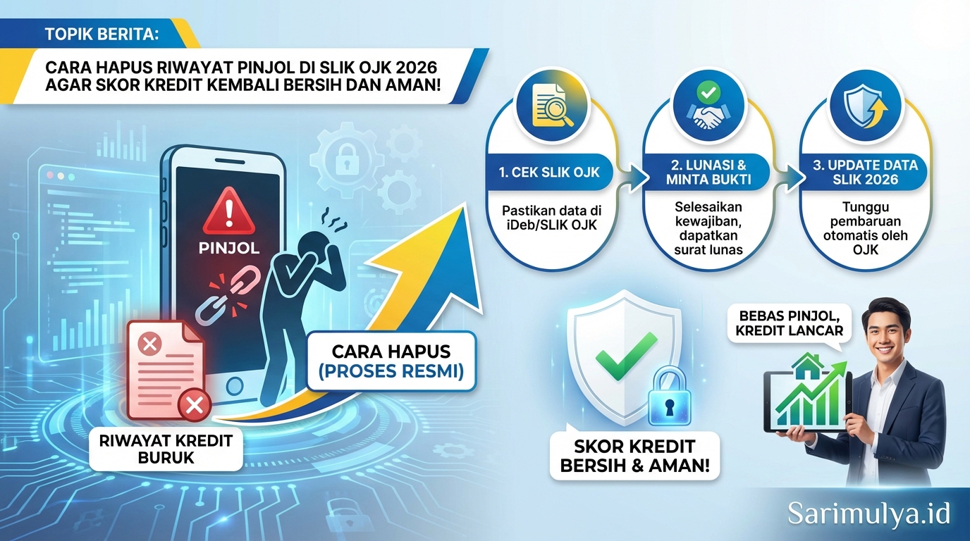 Cara Hapus Riwayat Pinjol di SLIK OJK 2026 agar Skor Kredit Kembali Bersih dan Aman!