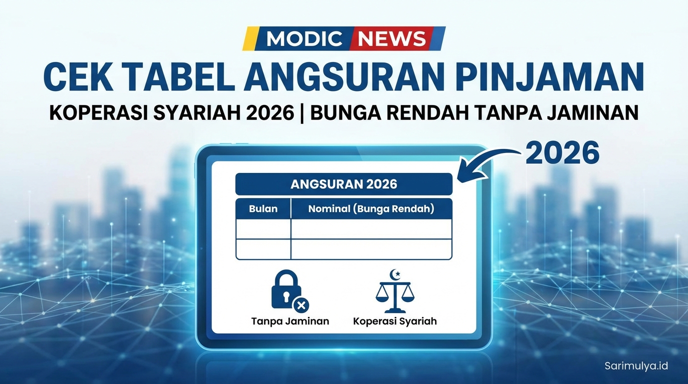 Cek Tabel Angsuran Pinjaman Koperasi Syariah 2026 Bunga Rendah Tanpa Jaminan