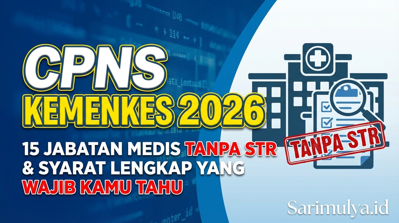 CPNS Kemenkes 2026, 15 Jabatan Medis Tanpa STR dan Syarat Lengkap yang Wajib Kamu Tahu
