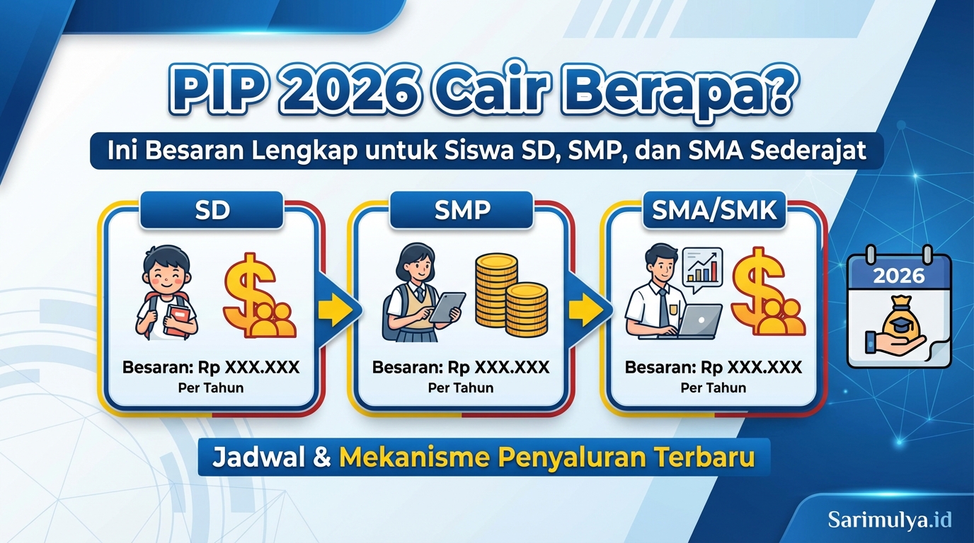 PIP 2026 Cair Berapa? Ini Besaran Lengkap untuk Siswa SD, SMP, dan SMA Sederajat