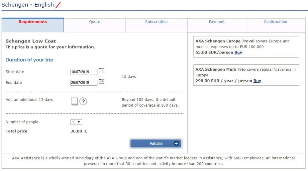 Asuransi perjalanan visa Schengen kini mudah dibeli di VFS