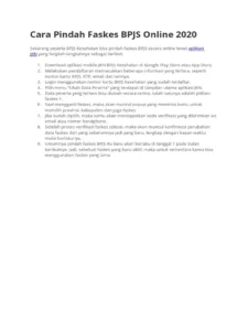 Cara Pindah Faskes BPJS Kesehatan Online Terbaru 2026